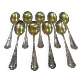 9 pelles à glace métal argenté orfèvre Christofle vieux marly 12,4cm
