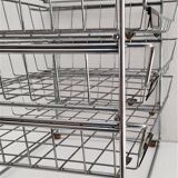 Chrome steel mail sorter, 70s design