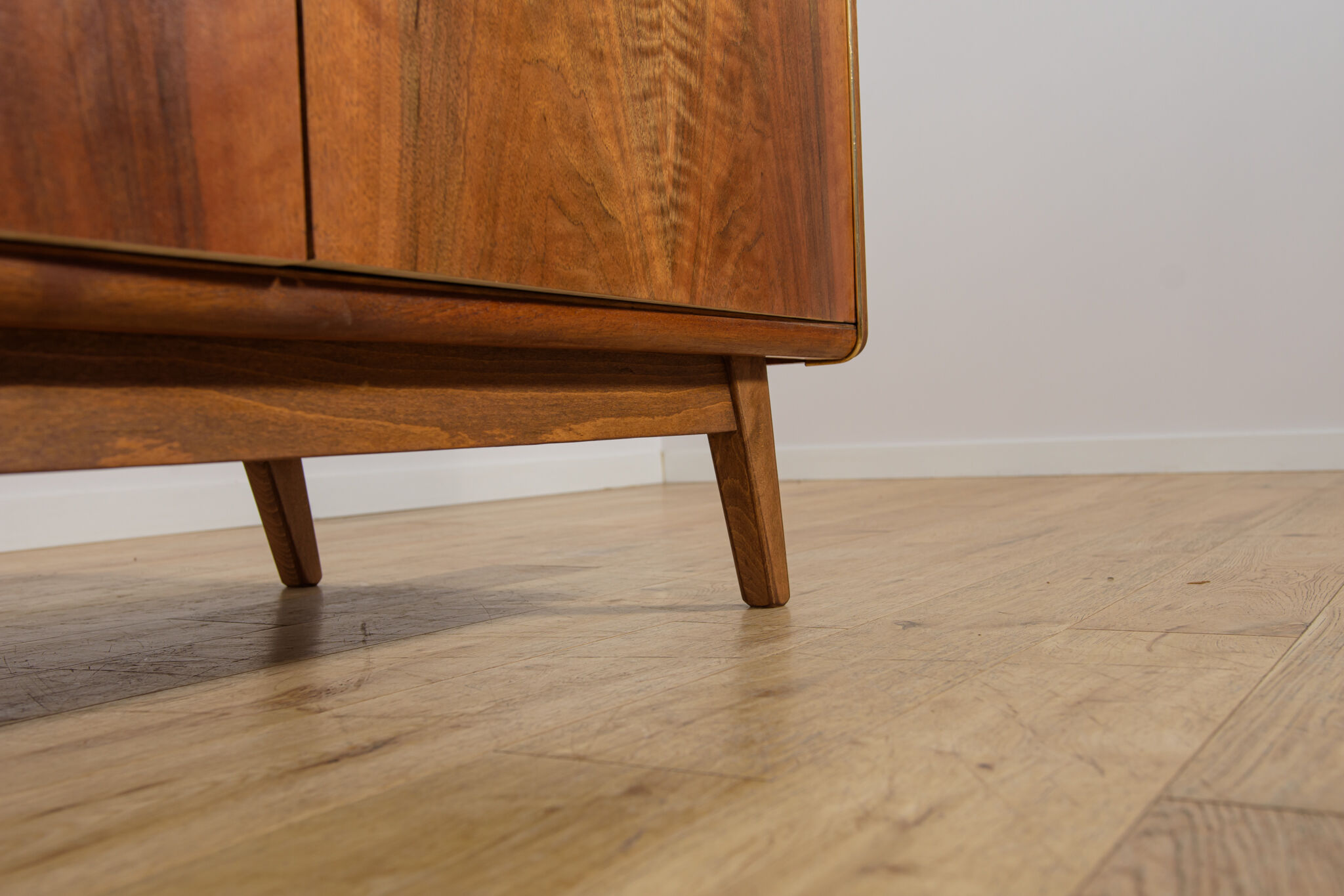 Mid-Century Walnut Wardrobe Designed by Bohumil Landsman for Jitona Soběslav, Czechoslovakia, 1960s
