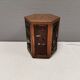 Swedish table lamp in copper and orange glass, by Erik Hoeglund 1960s