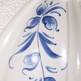 1980s Vintage Hand-Painted Portuguese Pierced Pottery Pendant Lamp