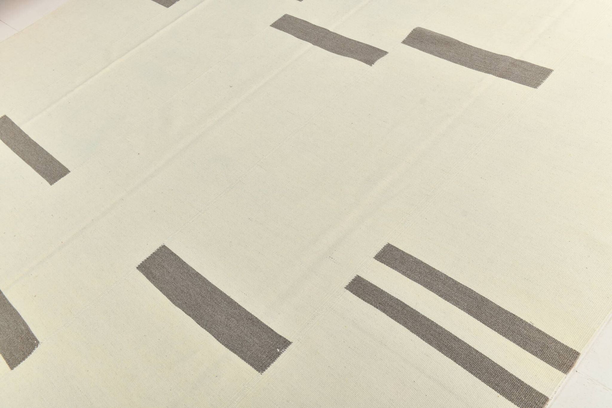 Kilim Gray Beige Ethnic Pattern Vintage Kilim Rug, 282x395Cm