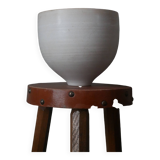 Japandi ceramic salad bowl, second-hand artisanal pottery