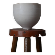 Japandi ceramic salad bowl, second-hand artisanal pottery
