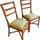 Pair of vintage rattan and bamboo chairs – Riviera spirit, 1970s