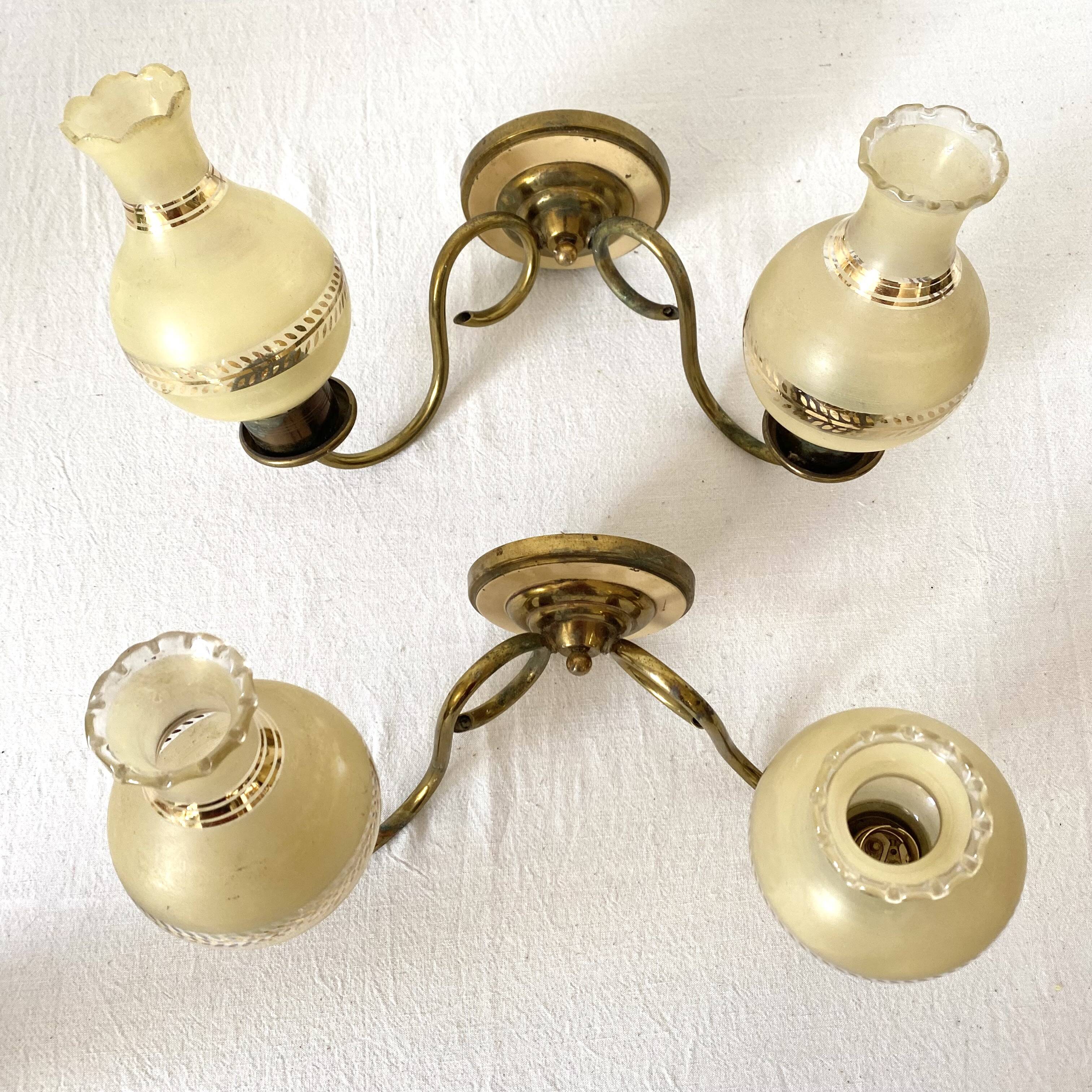 Pair of vintage double sconces