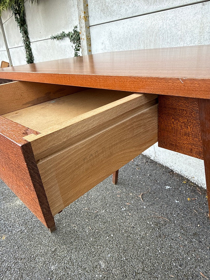 Desk – Vintage – Storage – Teak wood Compass legs