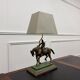 Classic English Bronze Horseman Table Lamp