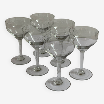 6 verres à apéritif en cristal