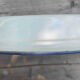 White enamelled sheet metal dish