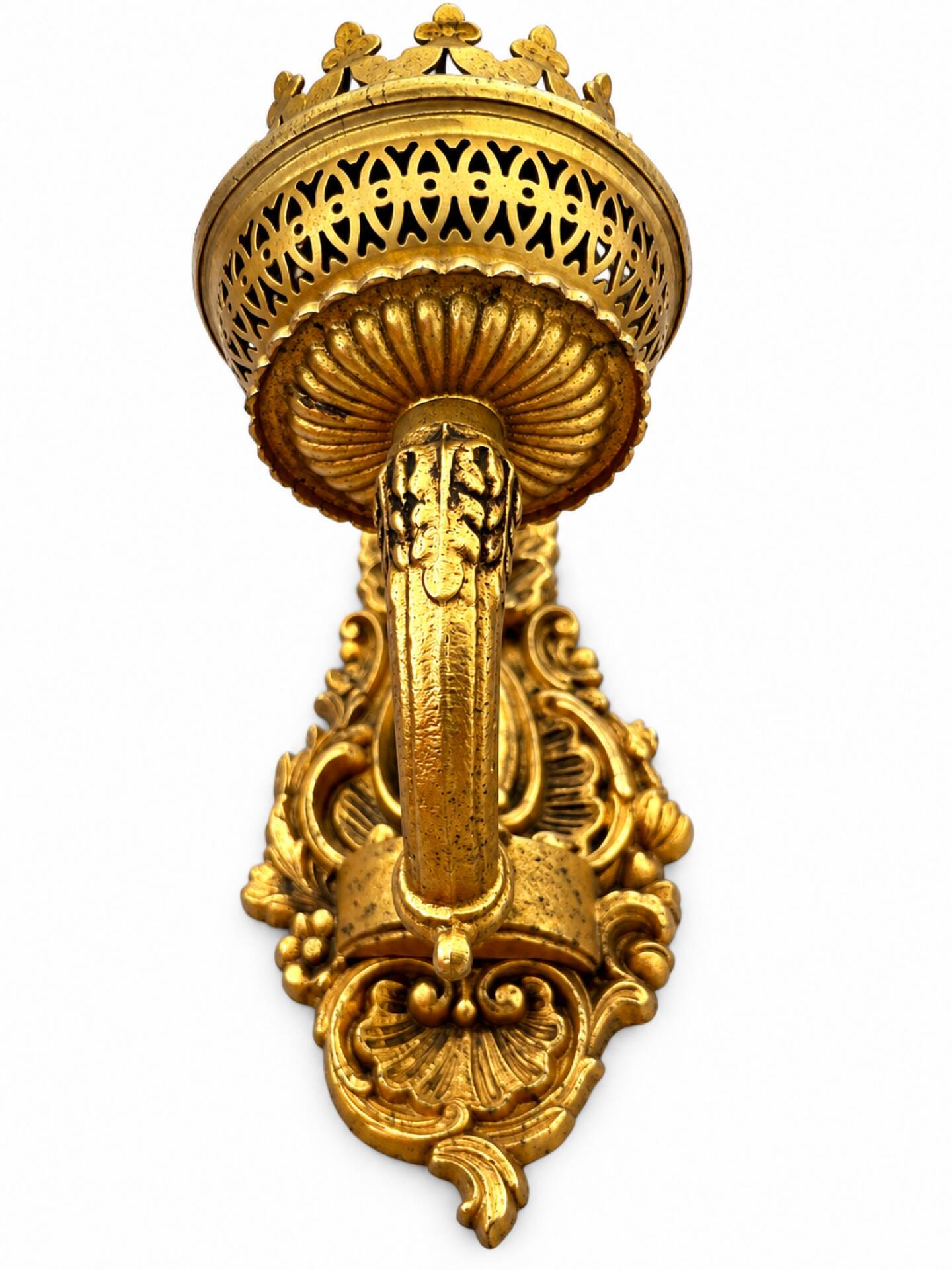 Paire d’appliques murales à 2 feux – Style Rocaille / Louis XV – Bronz