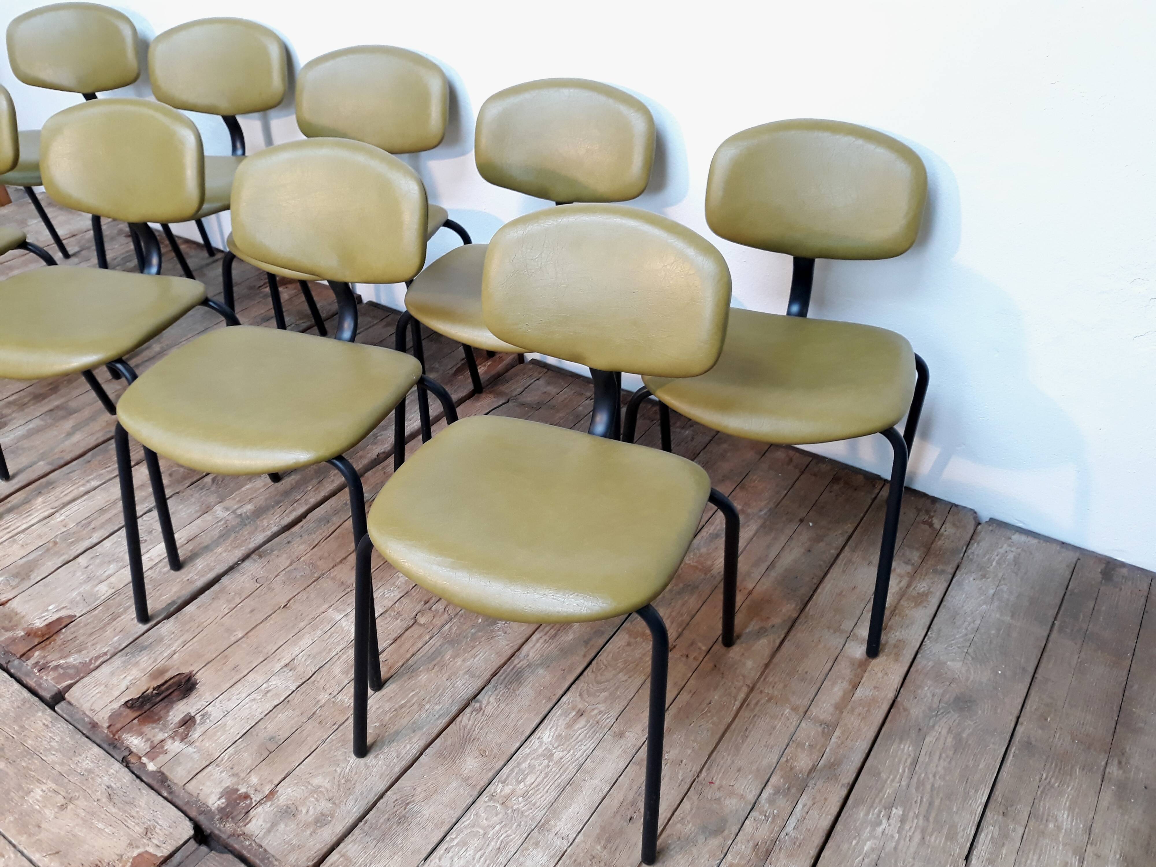 9 chairs vintage Stafor Steelcase