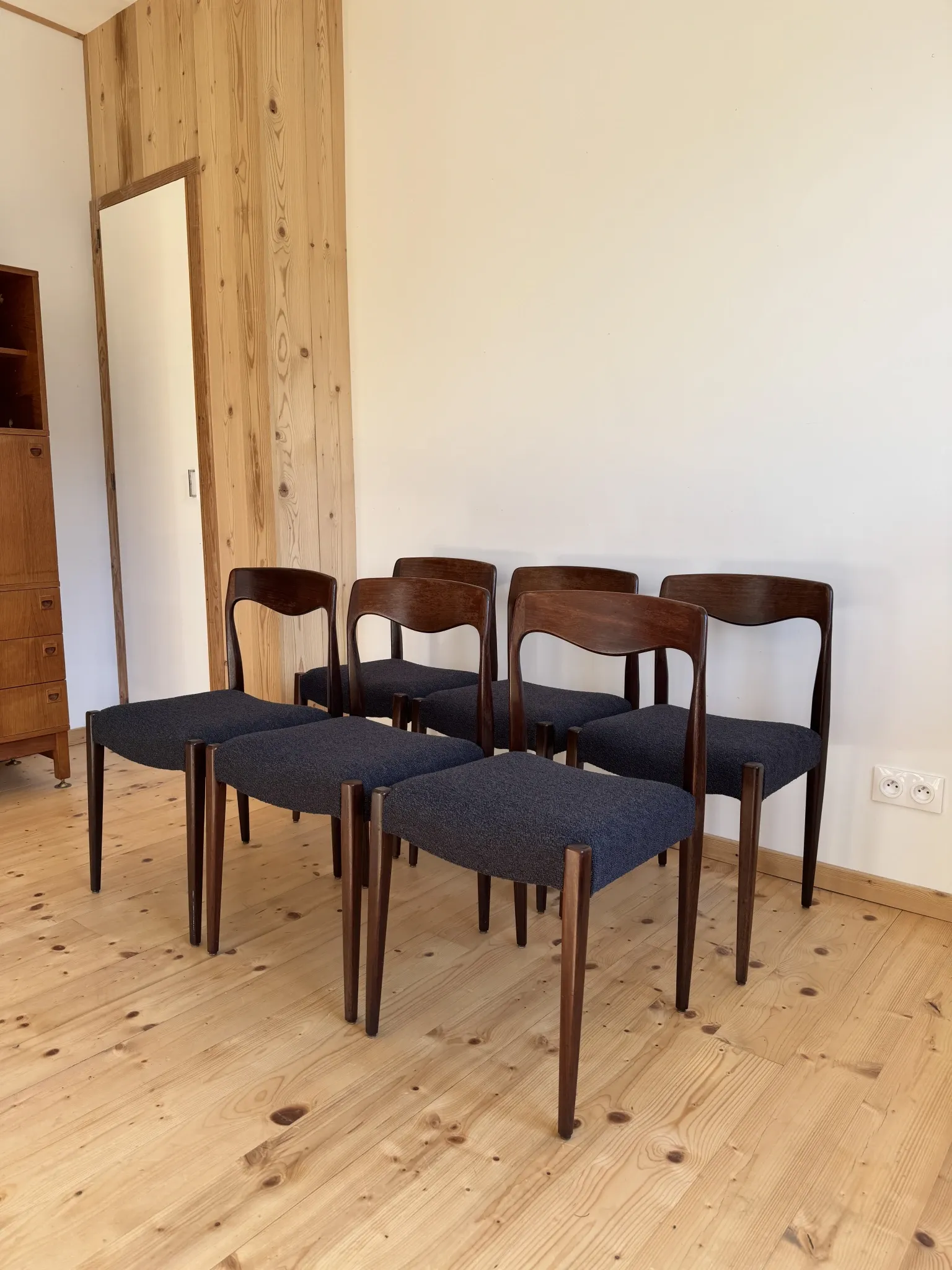 Lot de 6 chaises scandinaves vintage 60’s