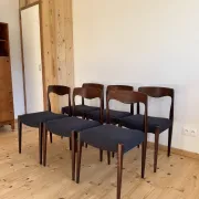 Lot de 6 chaises scandinaves vintage 60’s