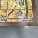 Haslev Wood and Tile Coffee Table by Otto Detlefsen, 1960s