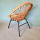 Chaise vintage Dirk Van Sliedrecht Rattan.