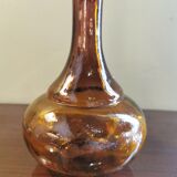Carafe vintage ronde couleur ambre