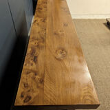 Brutalist low sideboard in solid elm