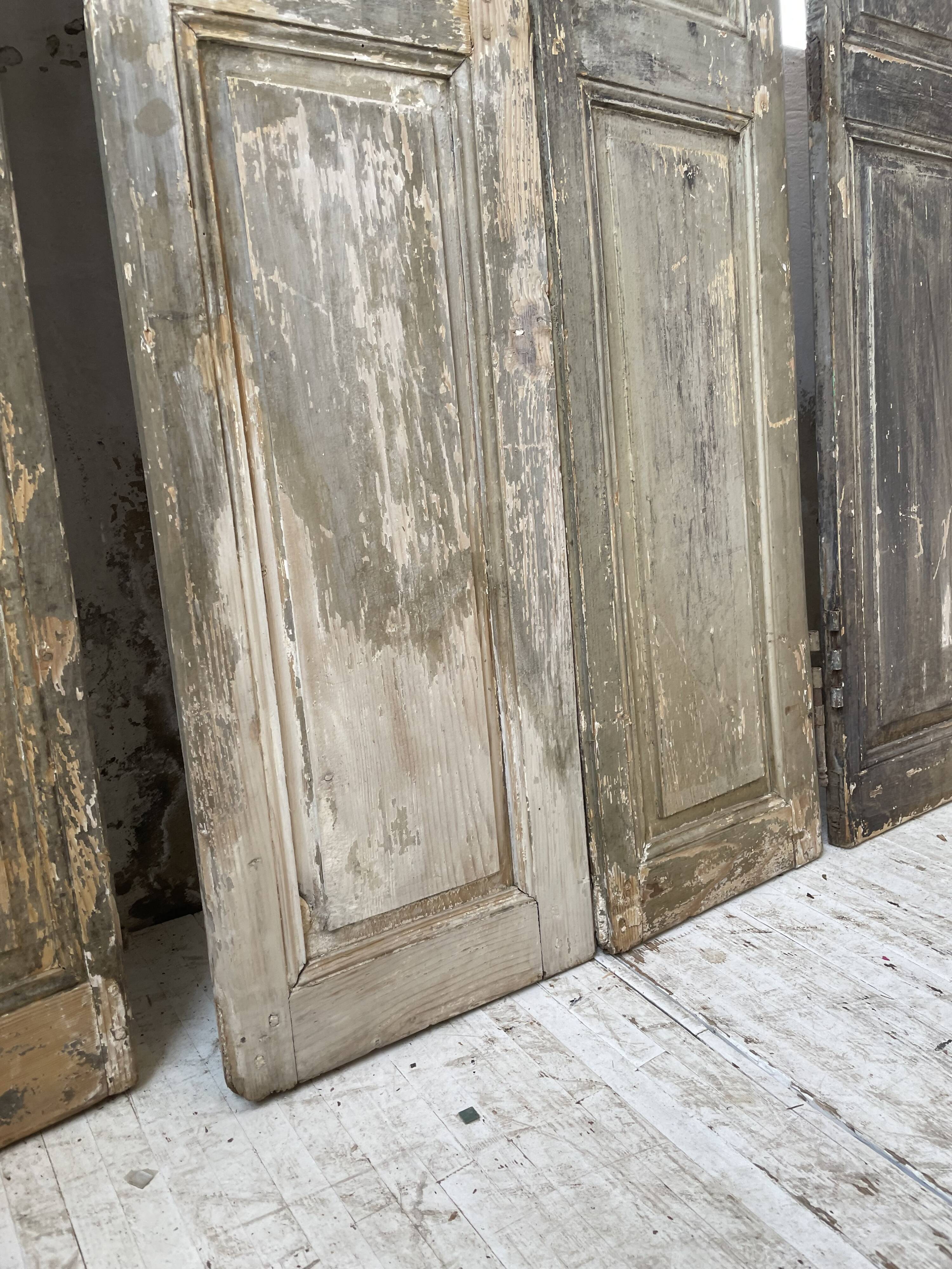 Trio of shutters louvers patina blue gray