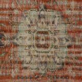 One-of-a-kind turkish handwoven vintage rug - rustic vintage charm 301x 184 cm