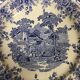 6 flat plates Luneville KG blue