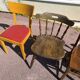 Lot de 6 chaises de bistrot dépareillées bois
