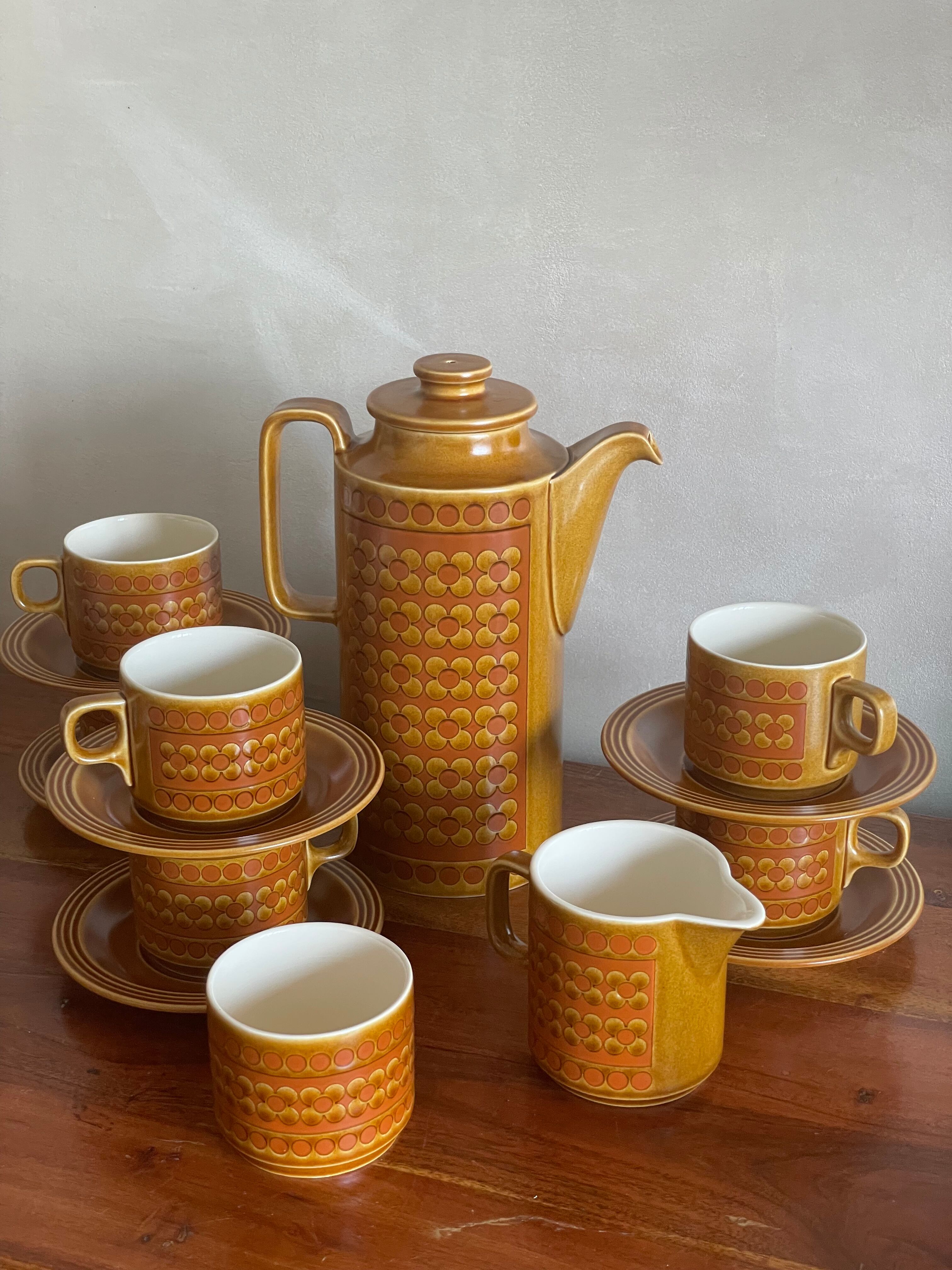 Coffee tea set Hornsea Saffron England