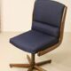 Fauteuil de bureau vintage pivotant en bois année 70