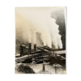 Photograph black and white silver print circa 1970 architecture