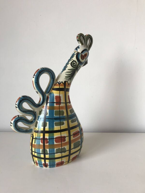 Bouteille céramique zoomorphe, Kéraluc, Georges Allier, années 50