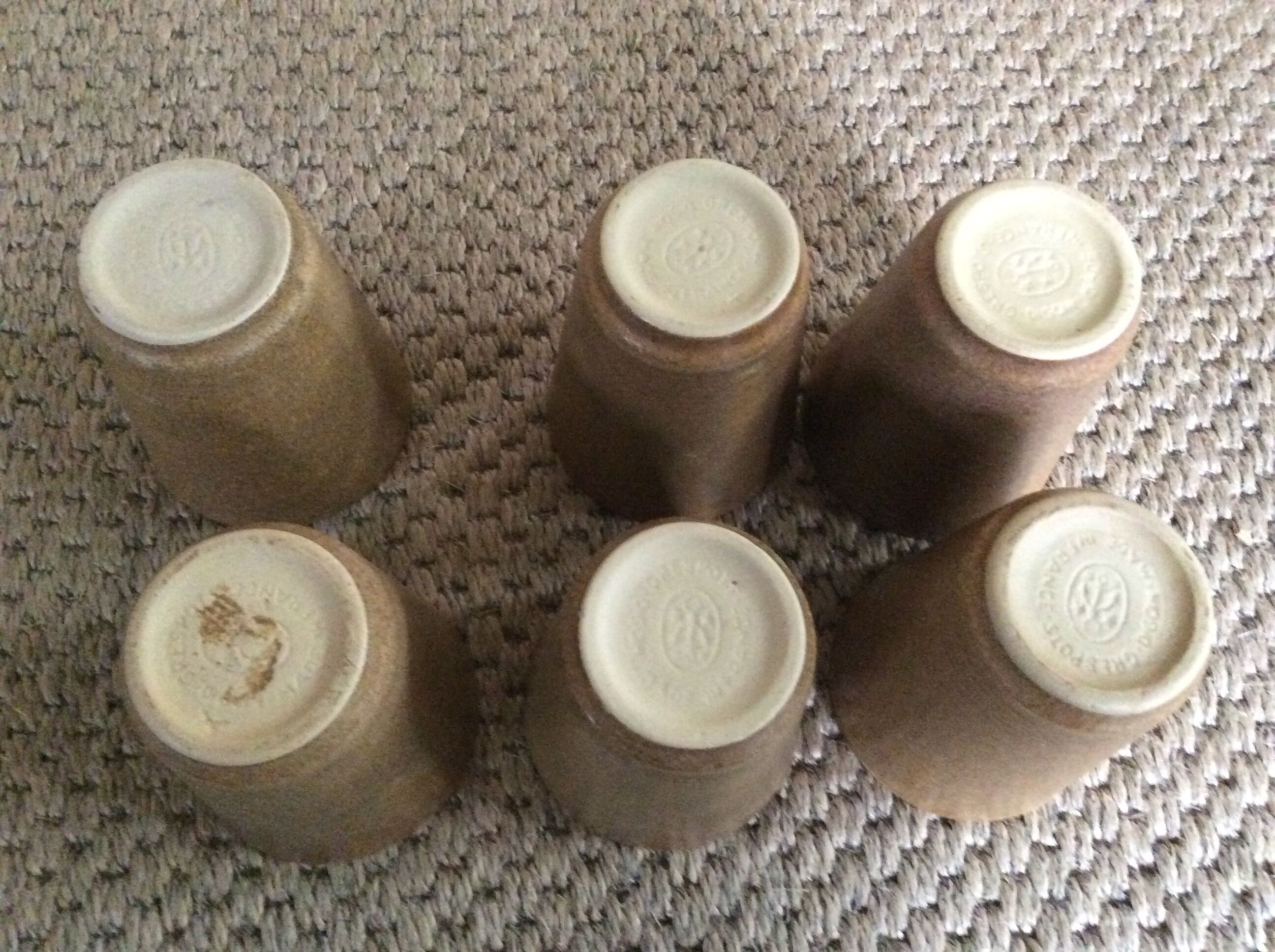 Series of sandstone cups
