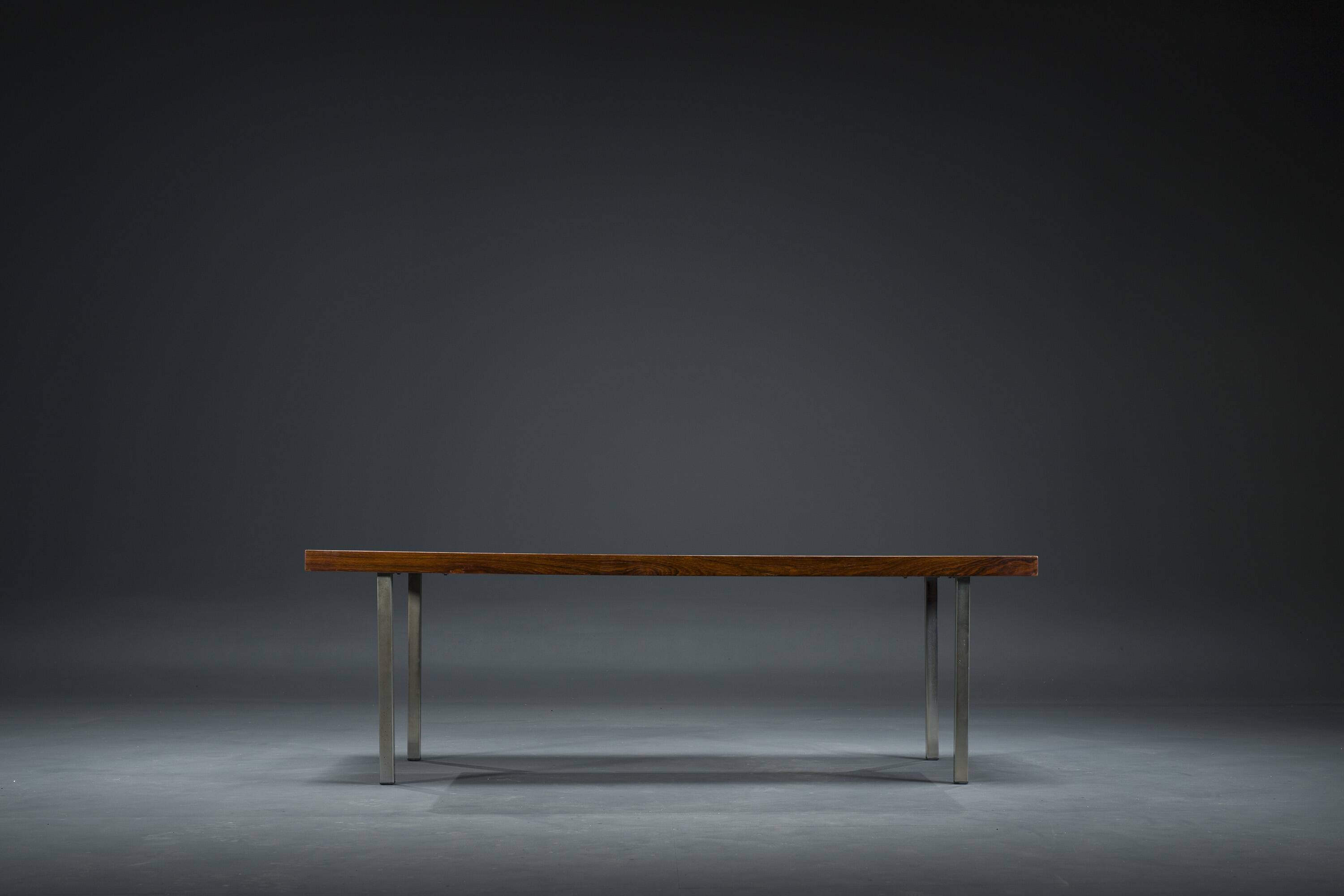 Coffee Table in Rosewood & Chrome, 1960s