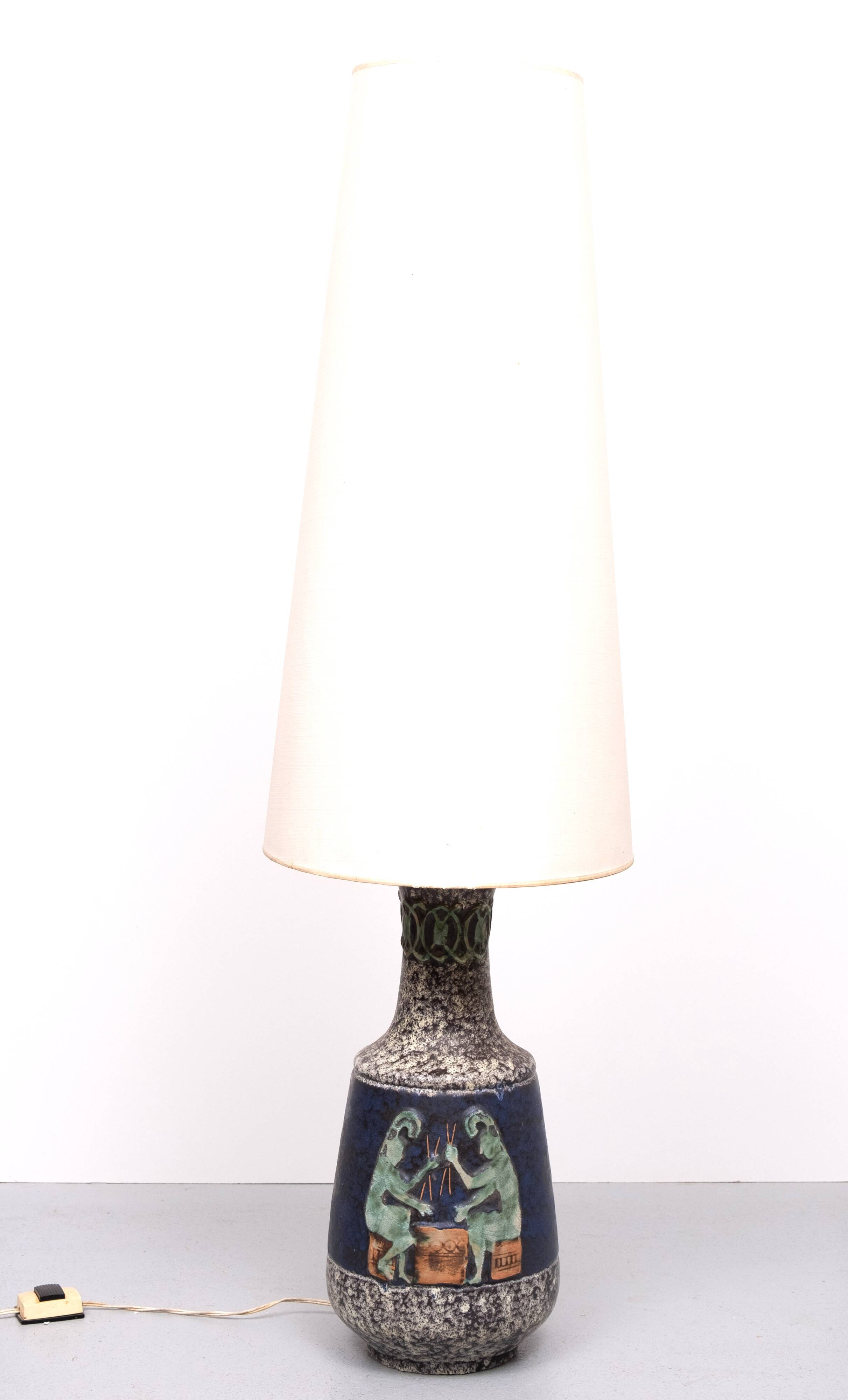 Walter Gerhards Ceramic Floor lamp  1960s Germany