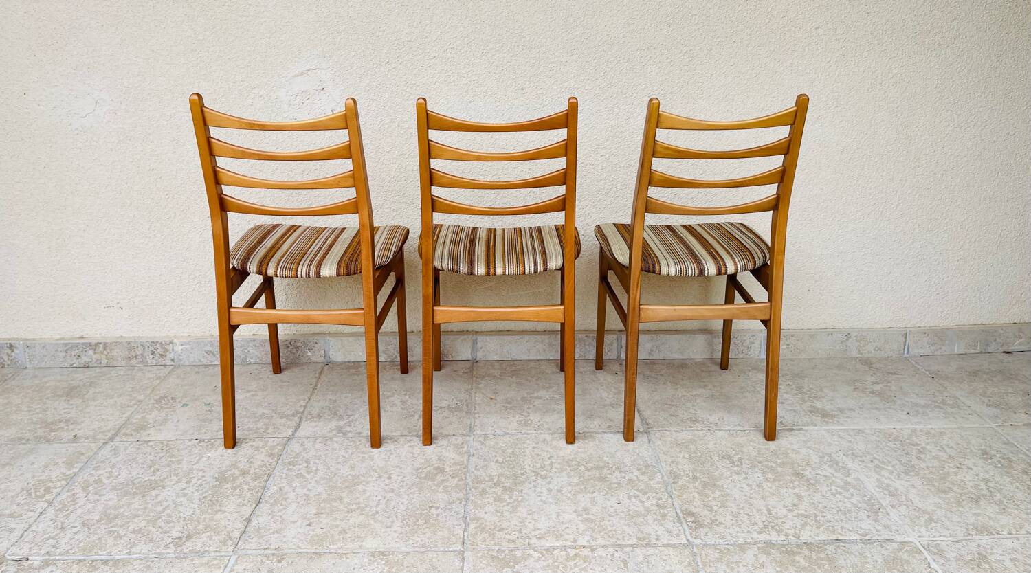 3 Scandinavian teak chairs
