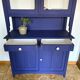 Parisian blue oriental buffet cabinet