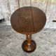 Table Appoint Guéridon Oval Ancien Bois Tourné Vintage #E327