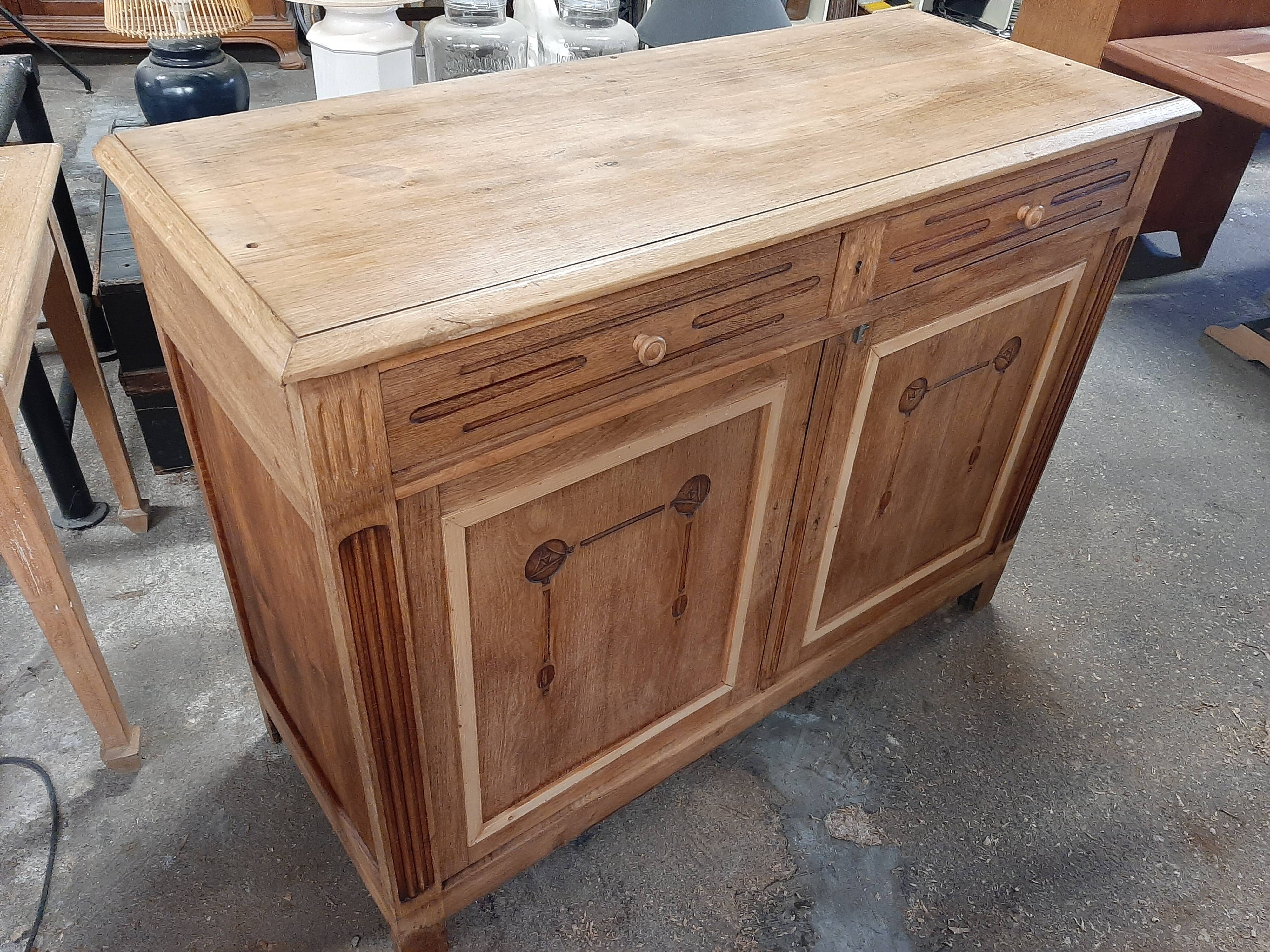 Solid oak buffet