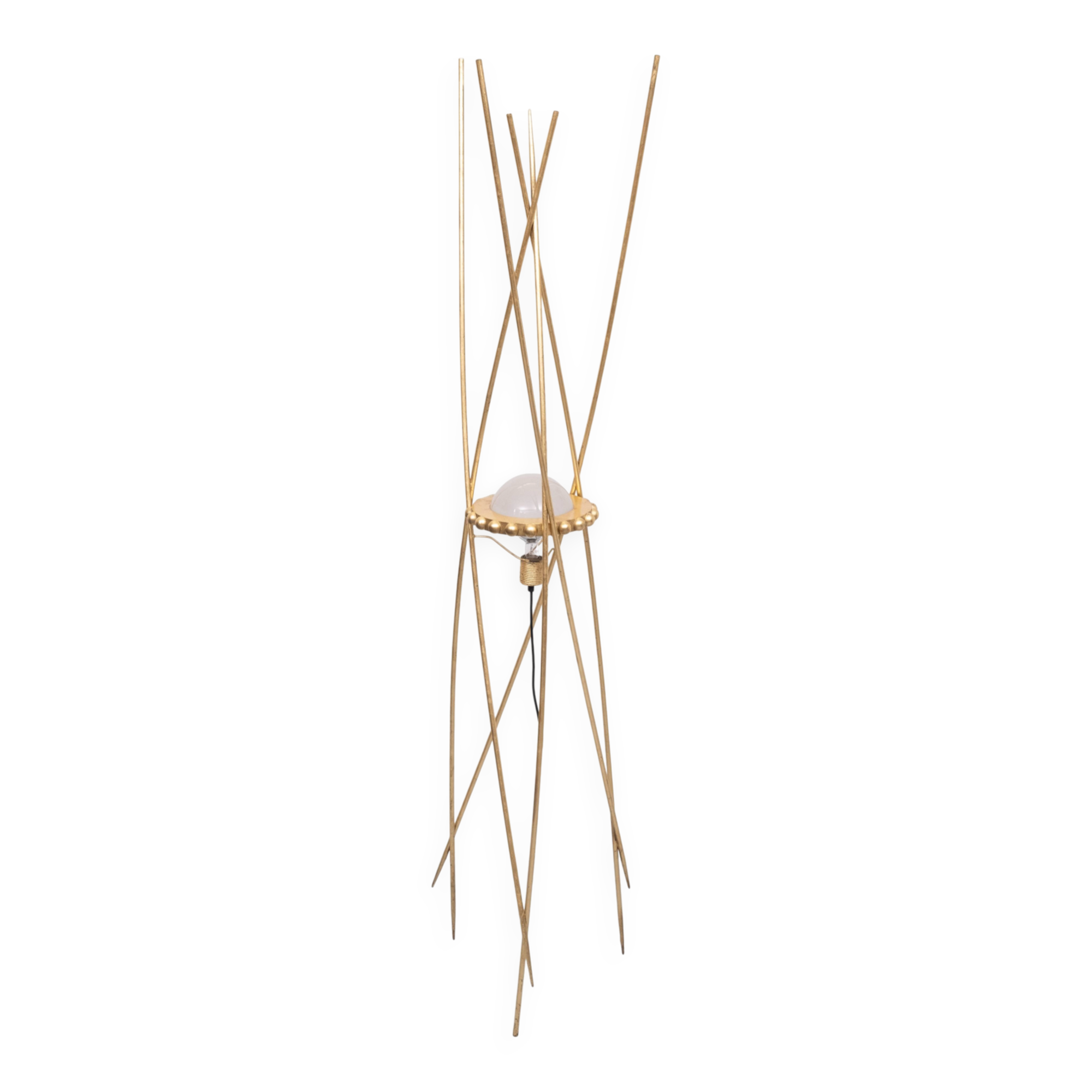 Mikado Antique Gold Art floor lamp 1980s Italy