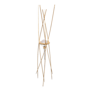 Lampadaire Art Mikado en or, Italie années 1980