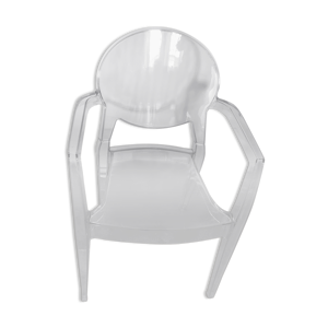 Chaise fauteuil transparent en