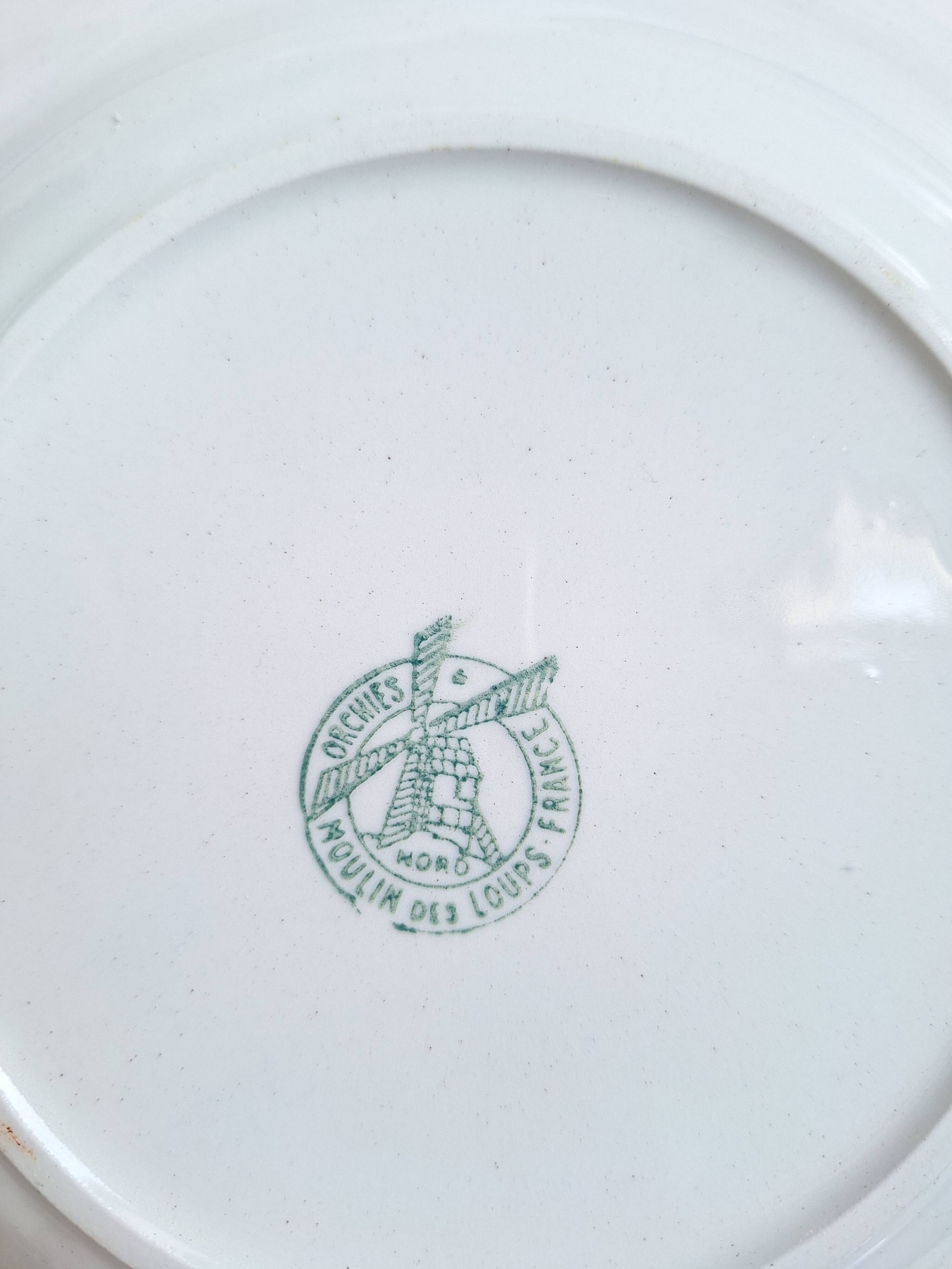 Assiettes creuses Moulin des Loups jaune moutarde