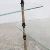 Glass and brass shop window display shelf 1950