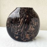 Nason glass vase with metal inclusions