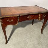 Louis XV style mahogany veneer flat desk