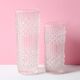 Ensemble de 2 vases en verre pressé de cire vintage / František Pečený / 1972