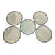 5 assiettes plates Moulin des loups et Hamage Orchies France bleu Années 50