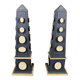 Pair of Ornate Obelisks with Cameos in Plaster in the Antique Style, Late 18th Century