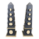 Pair of Ornate Obelisks with Cameos in Plaster in the Antique Style, Late 18th Century