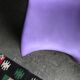 Set of 2 Panton chairs by Verner Panton for Vitra in purple and plum plastic, matte finish.