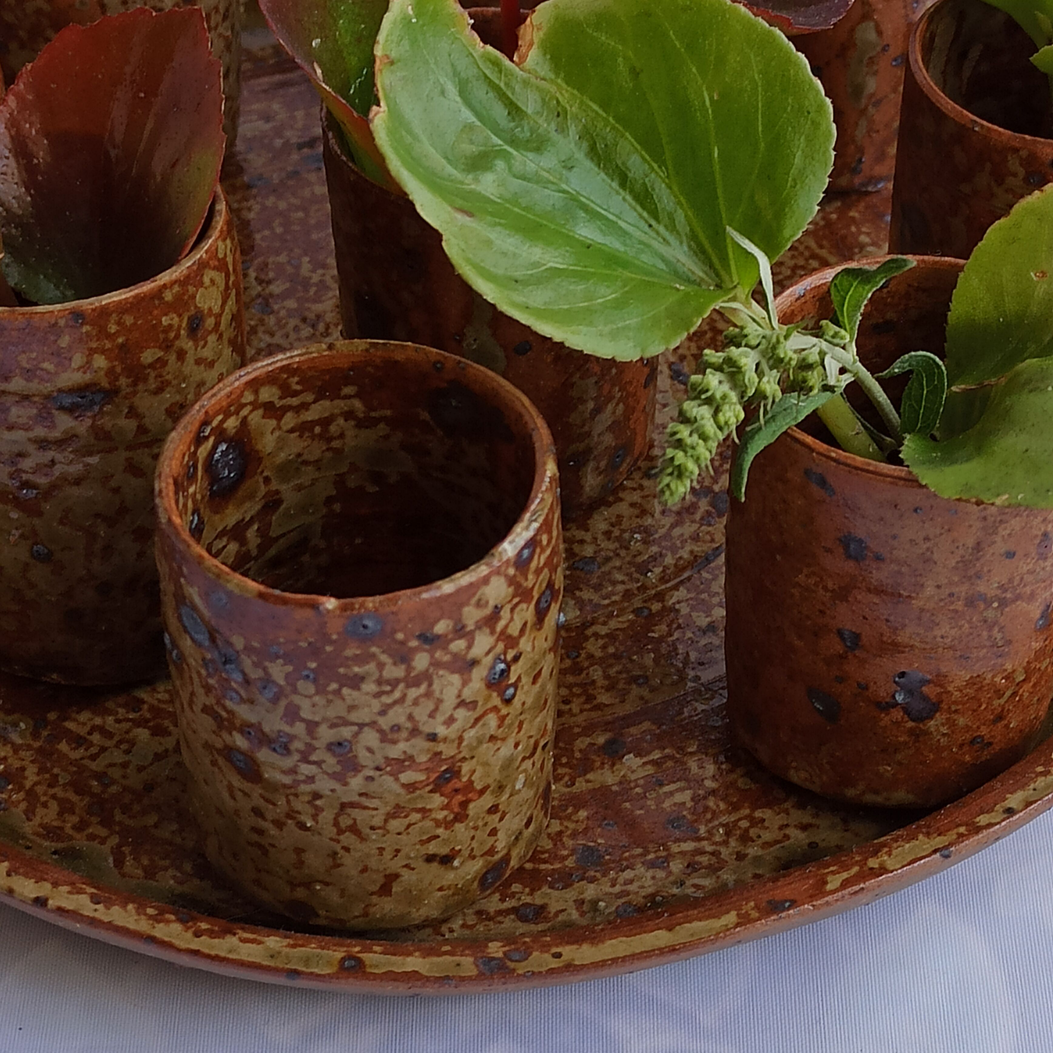 Service La Borne in raw pyrity sandstone